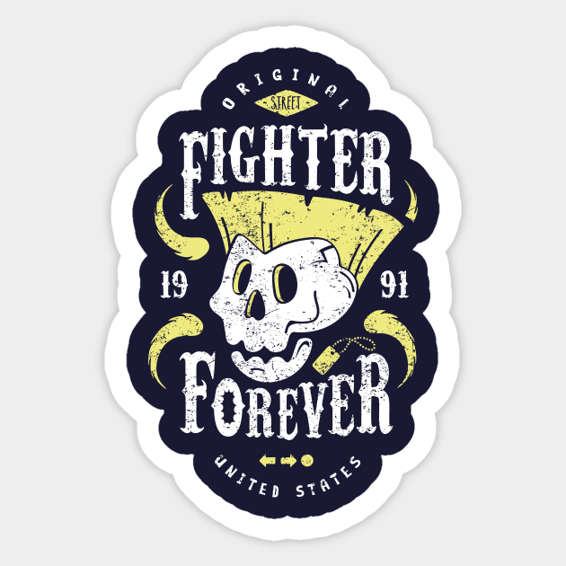 Fighter Forever Guile Sticker by Olipop